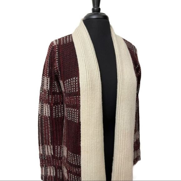 bb Dakota Plaid Shawl Collar Cardigan Sz S - Picture 10 of 12